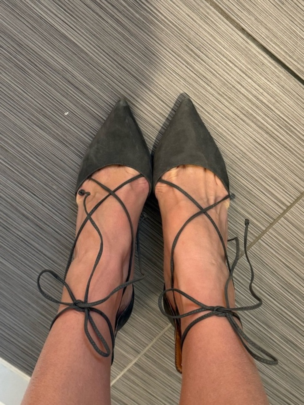 Steven by Steve Madden Pointed Toe Lace-Up Heels in Black & Brown